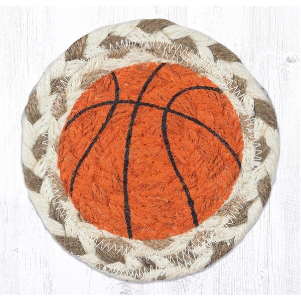 Palacedesigns 5 x 5 in. Basketball Printed Coaster Round Rug PA2846589 - main
